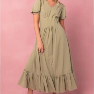 Ivy City Co Olive Maxi Dress